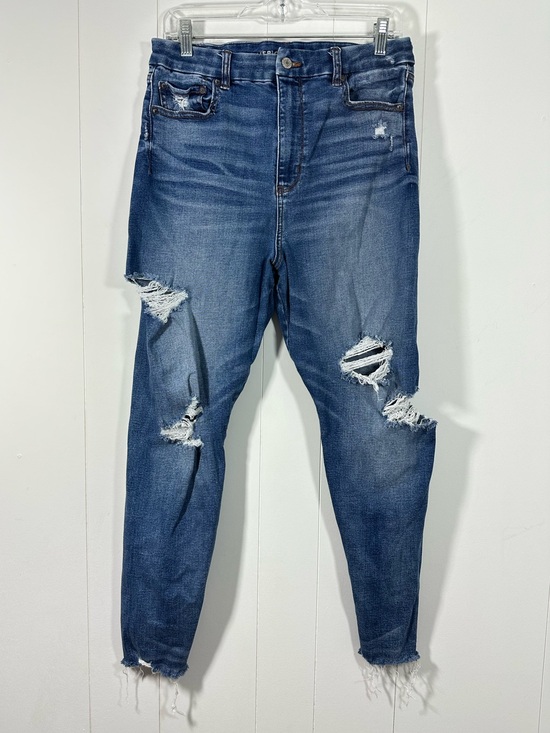 American Eagle Outfitters Denim - American Eagle Jeans Size 12 Short Curvy Super Hi Rise Jegging Distressed Denim
